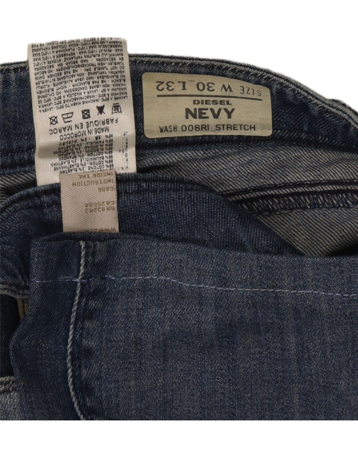 DIESEL Dame Nevy Slim Jeans W30 L27 Blå Bomuld