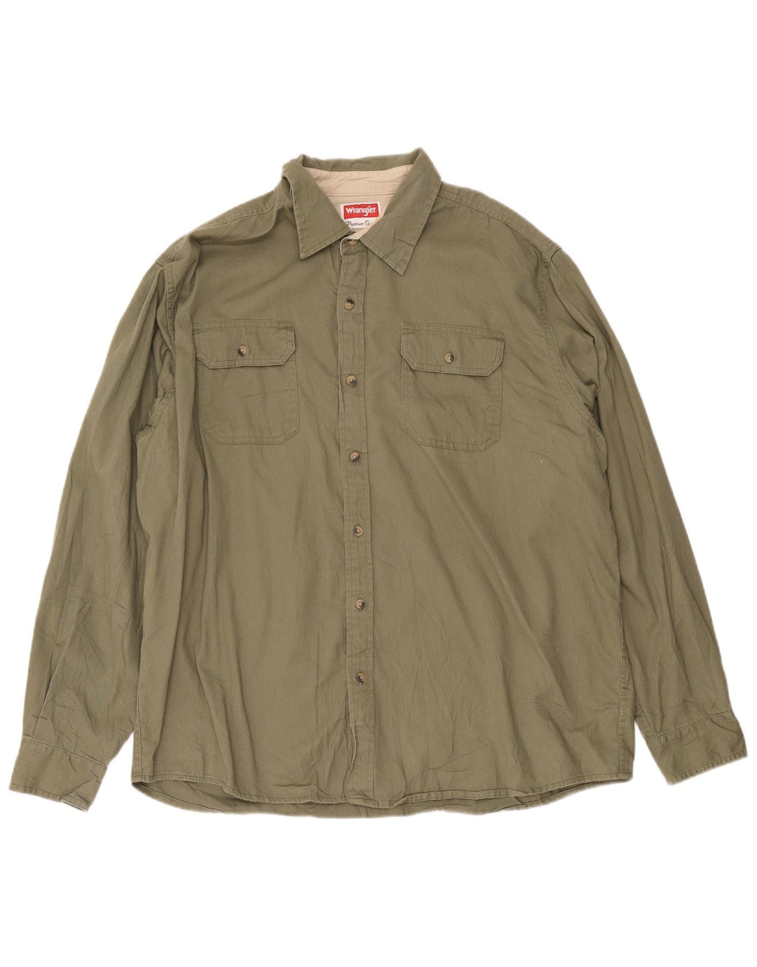 Wrangler Herreskjorte XL Khaki Bomuld