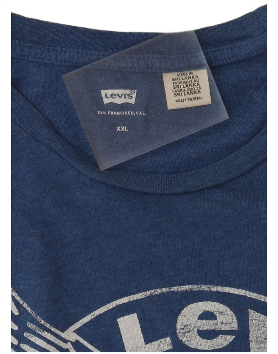 Levi's Herre Grafisk T-Shirt Top 2XL Blå