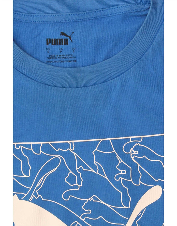 Puma Herre Grafisk T-Shirt Top Lille Blå