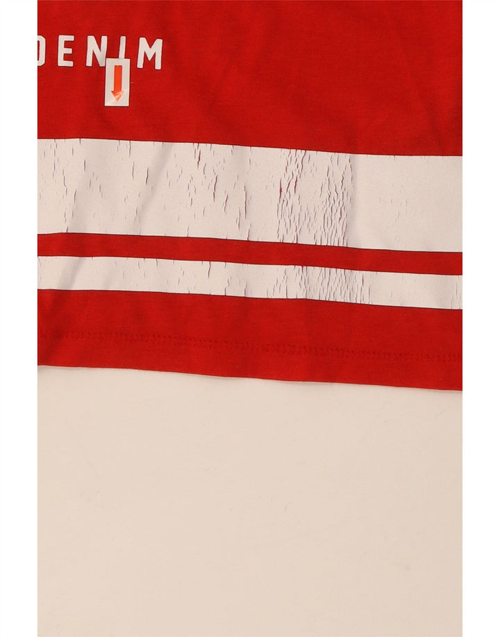 Tommy Hilfiger Herre grafisk T-shirt Top Medium Rød Bomuld
