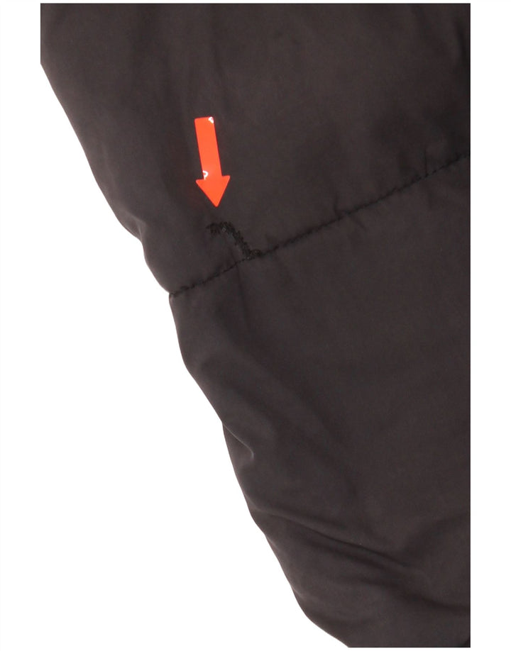 Superdry Dame Hætte Oversized Polstret Frakke UK 10 Lille Grå Polyester