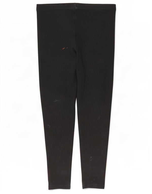 Marks & Spencer Dame St. Michael Leggings UK 14 Stor sort bomuld