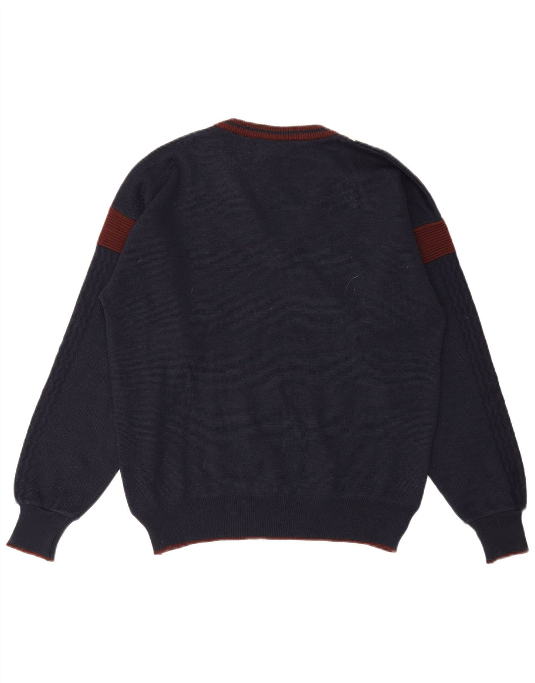 GABICCI Herre V-hals sweater Medium Marineblå Colourblock Akryl
