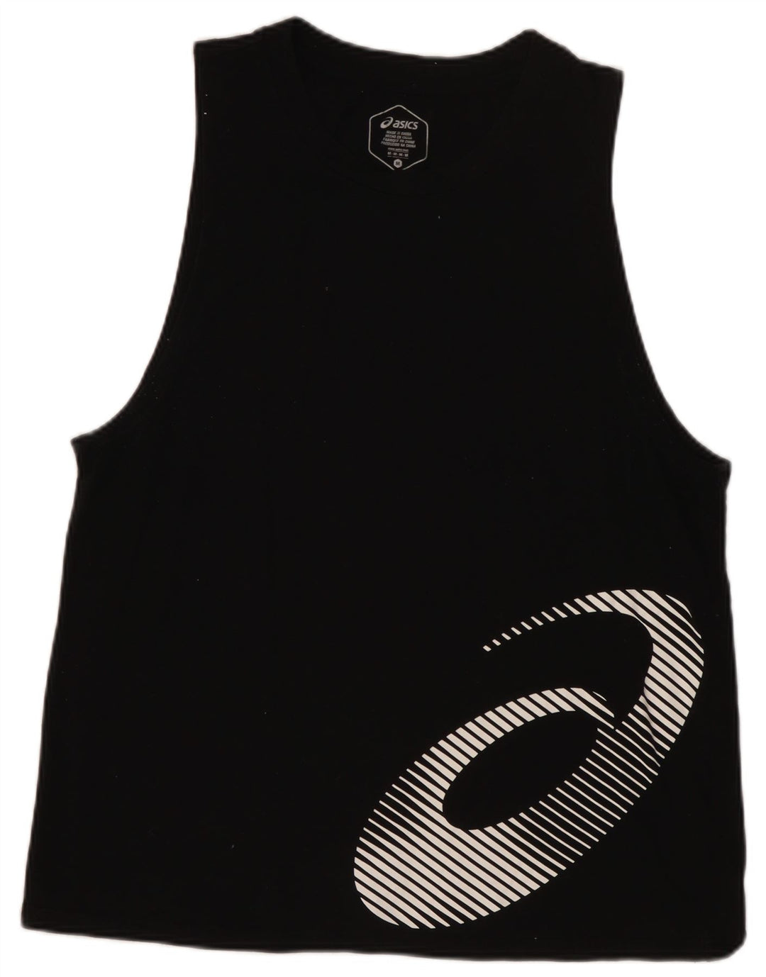 ASICS Kvinder Grafisk Vest Top UK 12 Medium Sort