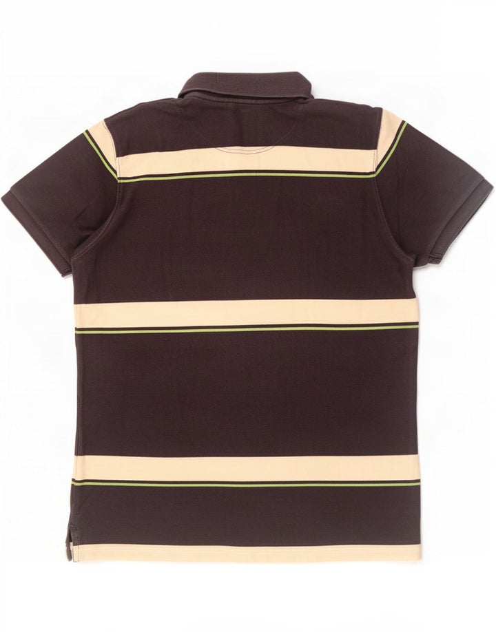 Murphy & Nye Herre Regular Fit Polo Shirt XL Sort Stribet Bomuld