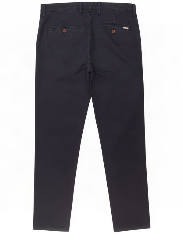 Gant Slim Chino Bukser til mænd W32 L27 Navy Blue Cotton