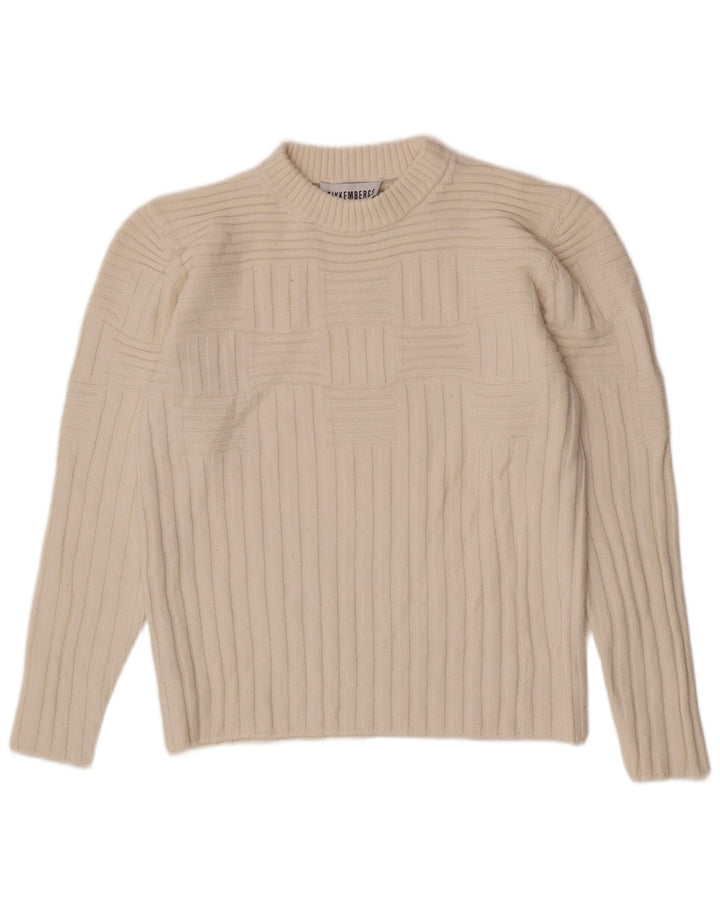 Bikkembergs Dame Jumper Sweater UK 12 Medium Off White