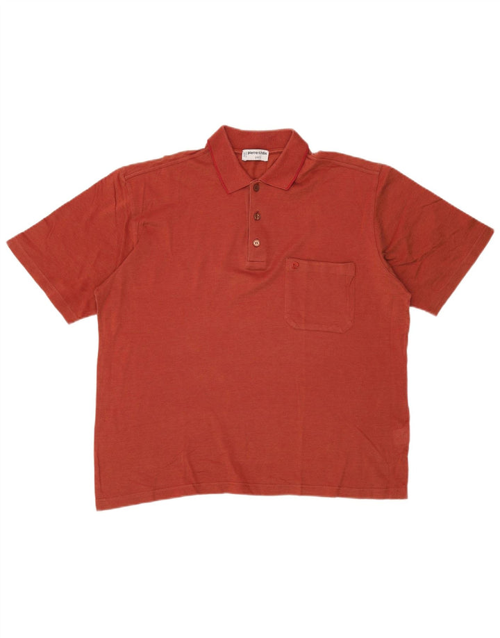 Pierre Cardin Herre poloshirt IT 52 Stor Orange Bomuld