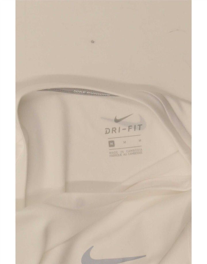 Nike Herre Dri Fit T-Shirt Top Medium White