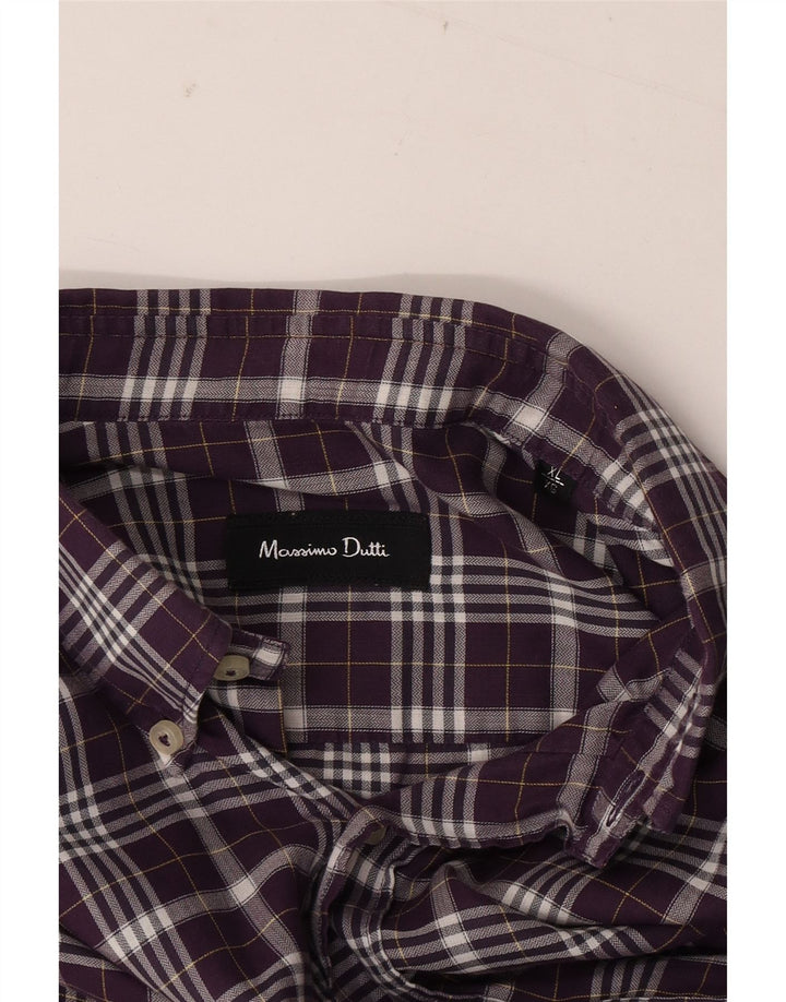 Massimo Dutti herreskjorte XL lilla ternet