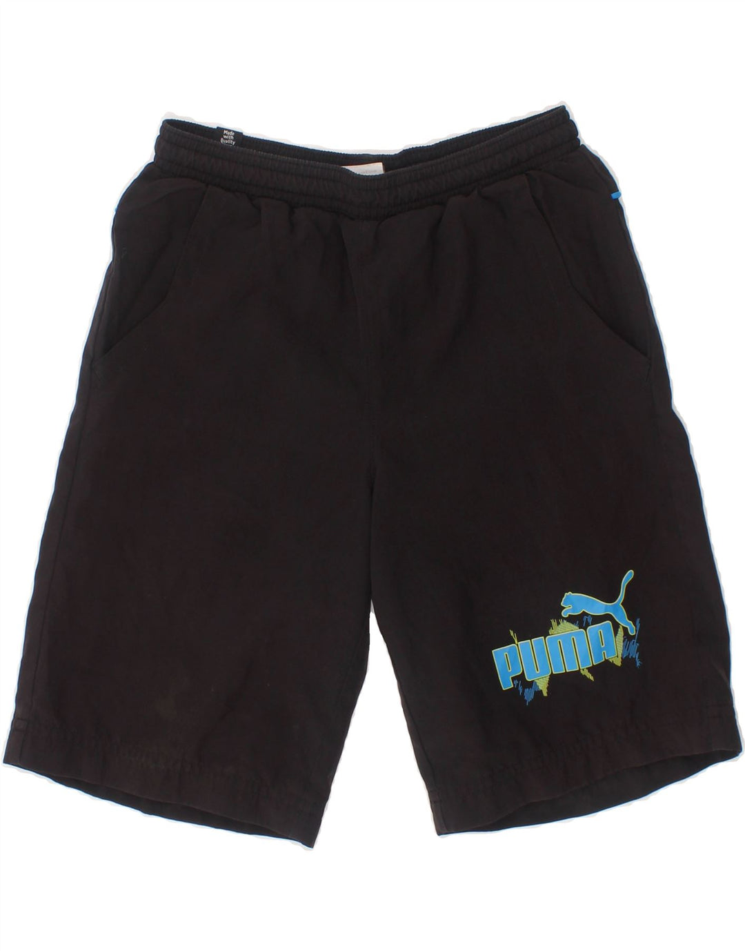 PUMA Boys Graphic Sport Shorts 5-6 Years Black Polyester Vintage Puma and Second-Hand Puma from Messina Hembry 