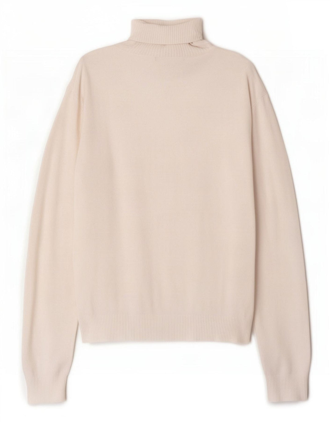 Zara Dame Roll Neck Jumper Sweater UK 14 Large White Rayon
