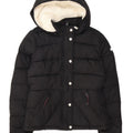 Hollister Polstret hættejakke til kvinder UK 10 Small Black