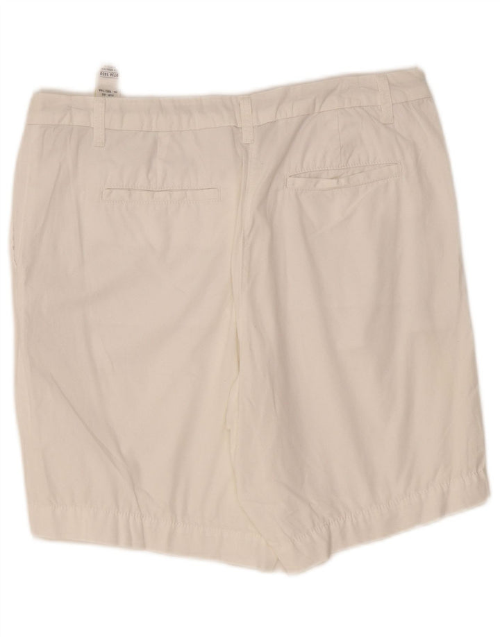 Marks & Spencer Chino Shorts til kvinder UK 12 Medium W34 Hvid Bomuld