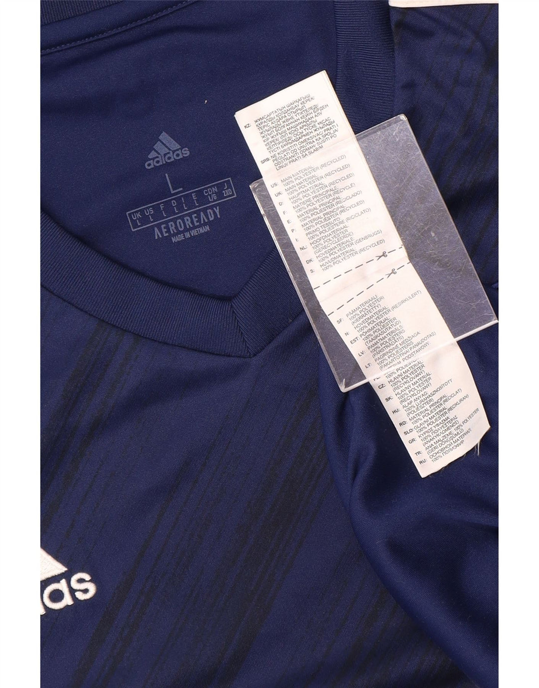 Adidas Herre Aeroready T-Shirt Top Stor Marineblå Polyester