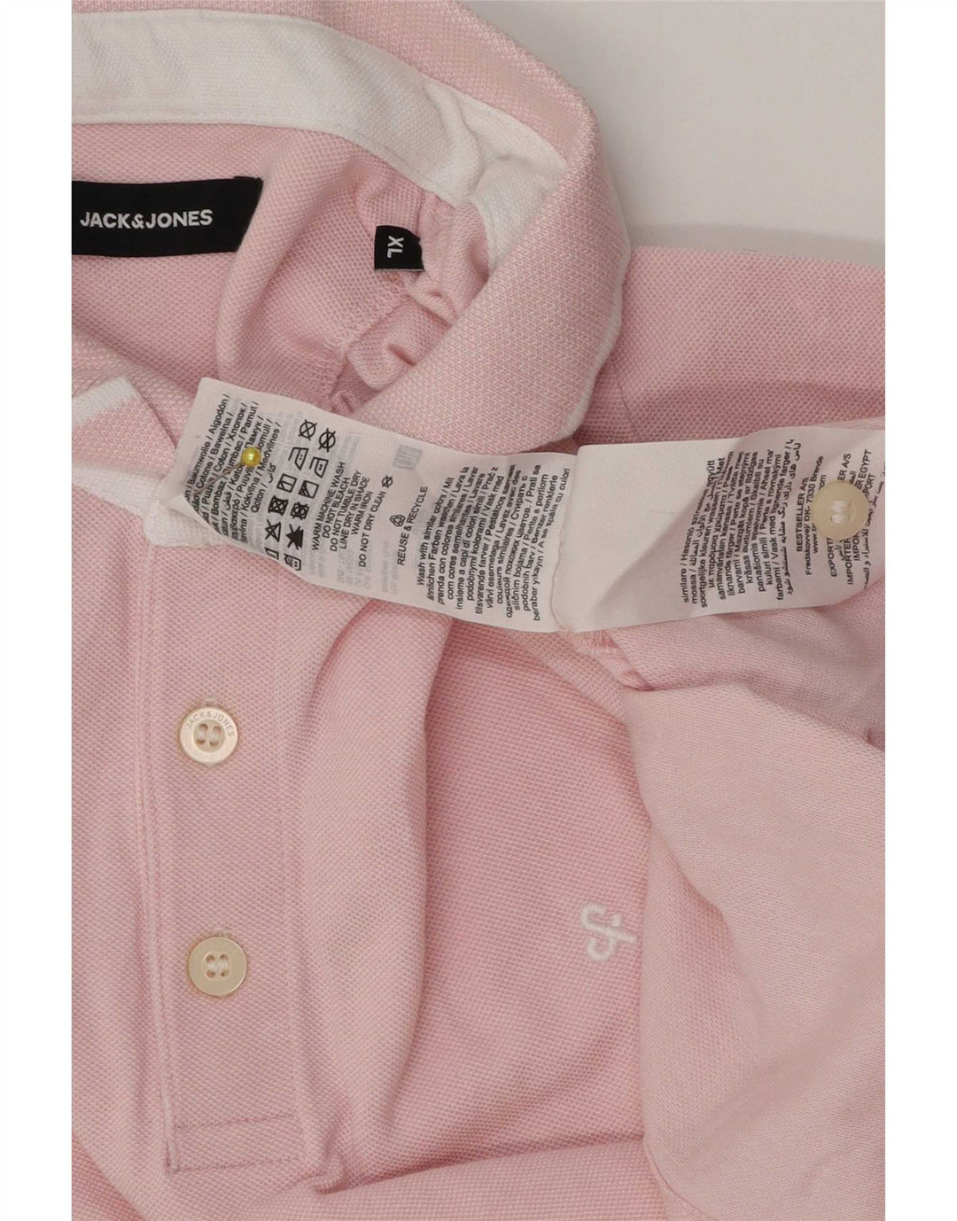 Jack & Jones herre poloshirt XL Pink bomuld