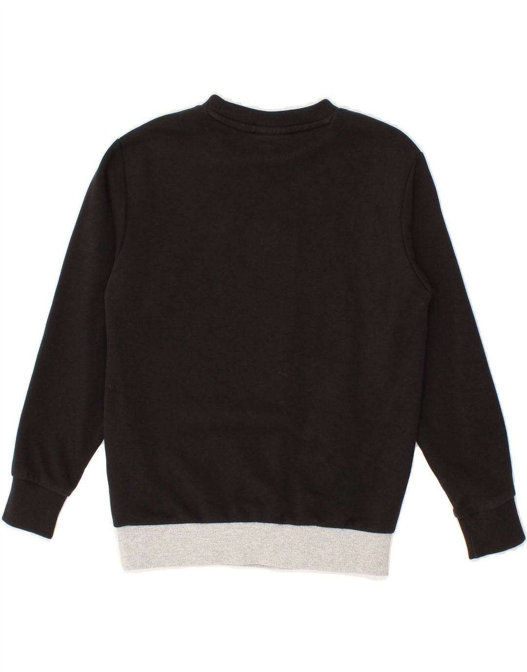 FILA Boys Sweatshirt Jumper 9-10 Years Black Colourblock Cotton Vintage Fila and Second-Hand Fila from Messina Hembry 