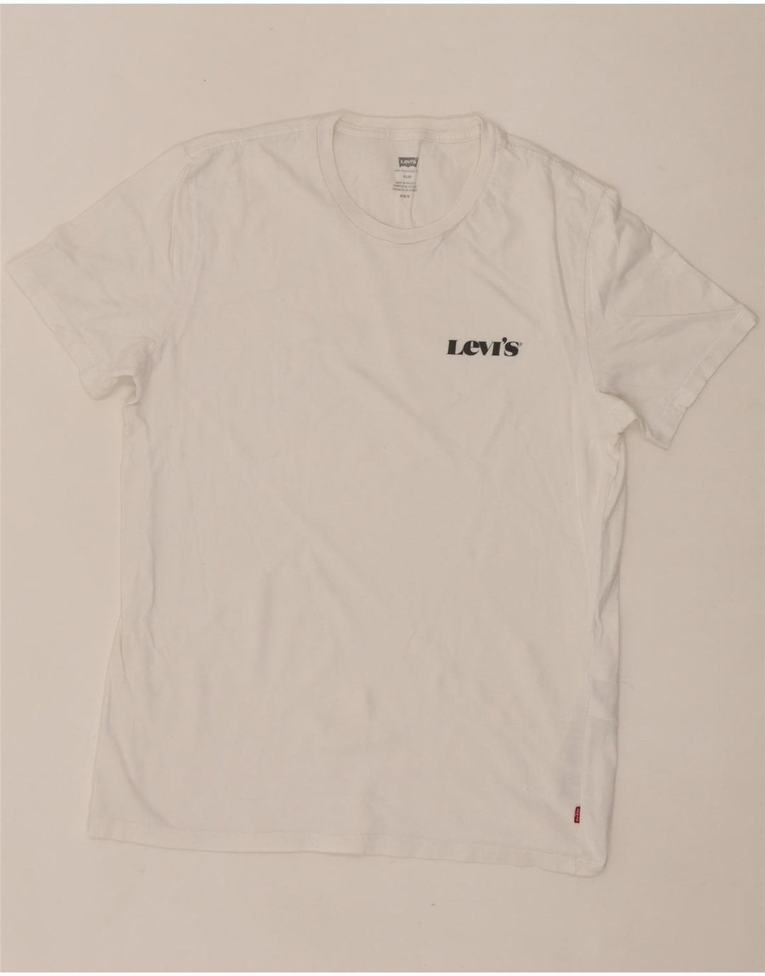 LEVI'S Mens Slim T-Shirt Top Medium White Cotton Vintage Levi's and Second-Hand Levi's from Messina Hembry 