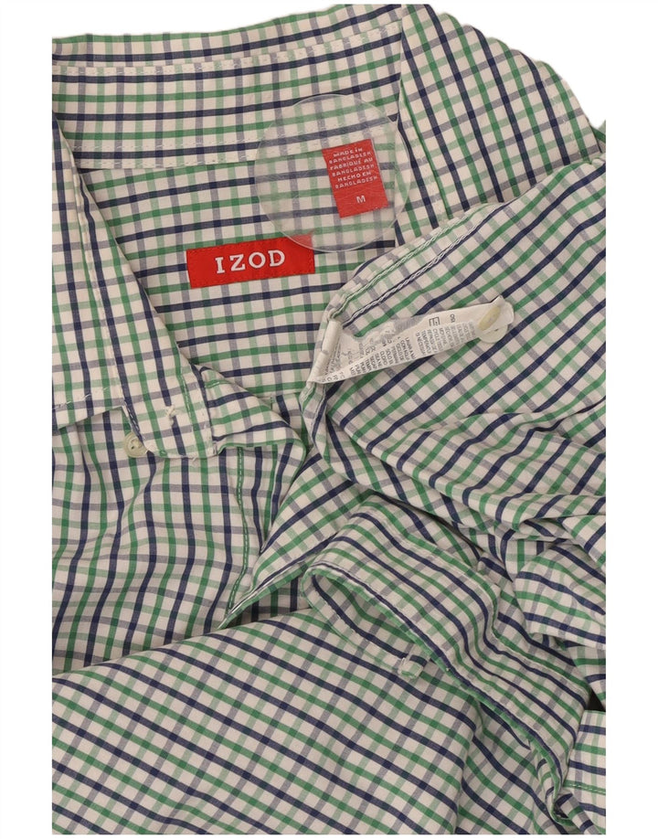 IZOD Mens Shirt Medium Multicoloured Gingham Cotton
