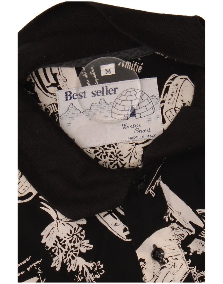 VINTAGE Herre grafisk trøje Medium Sort