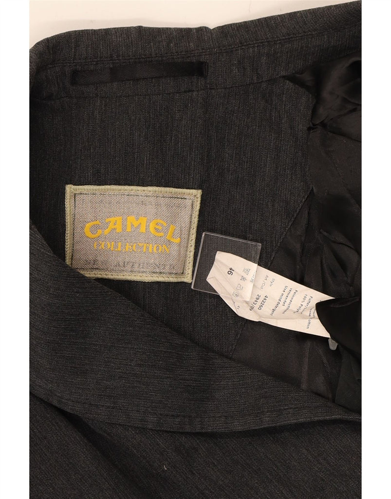 CAMEL Mens 3 Button Blazer Jacket IT 46 Small Grey Cotton Vintage Camel and Second-Hand Camel from Messina Hembry 