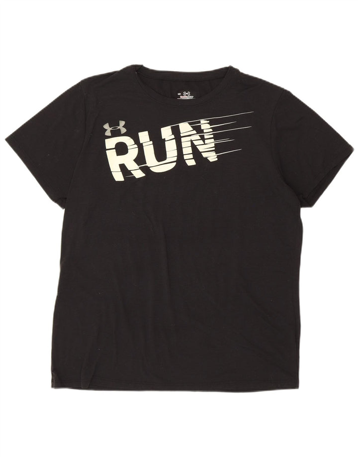 Under Armour Dame Grafisk T-Shirt Top UK 14 Stor Sort Polyester