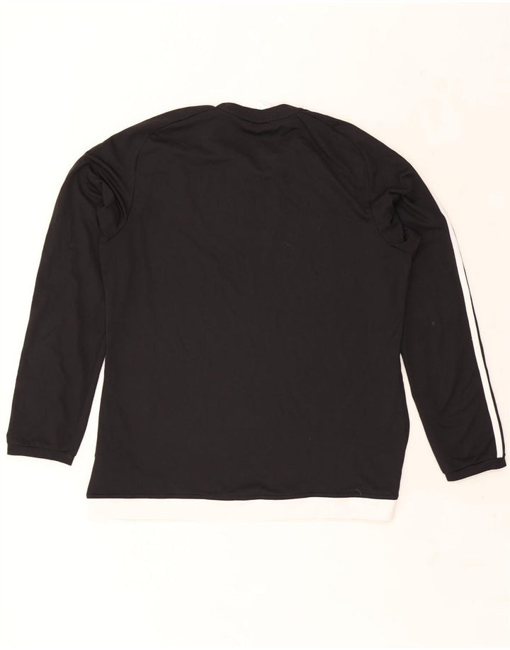 Adidas Herre Climalite Top Langærmet Stor Sort Polyester