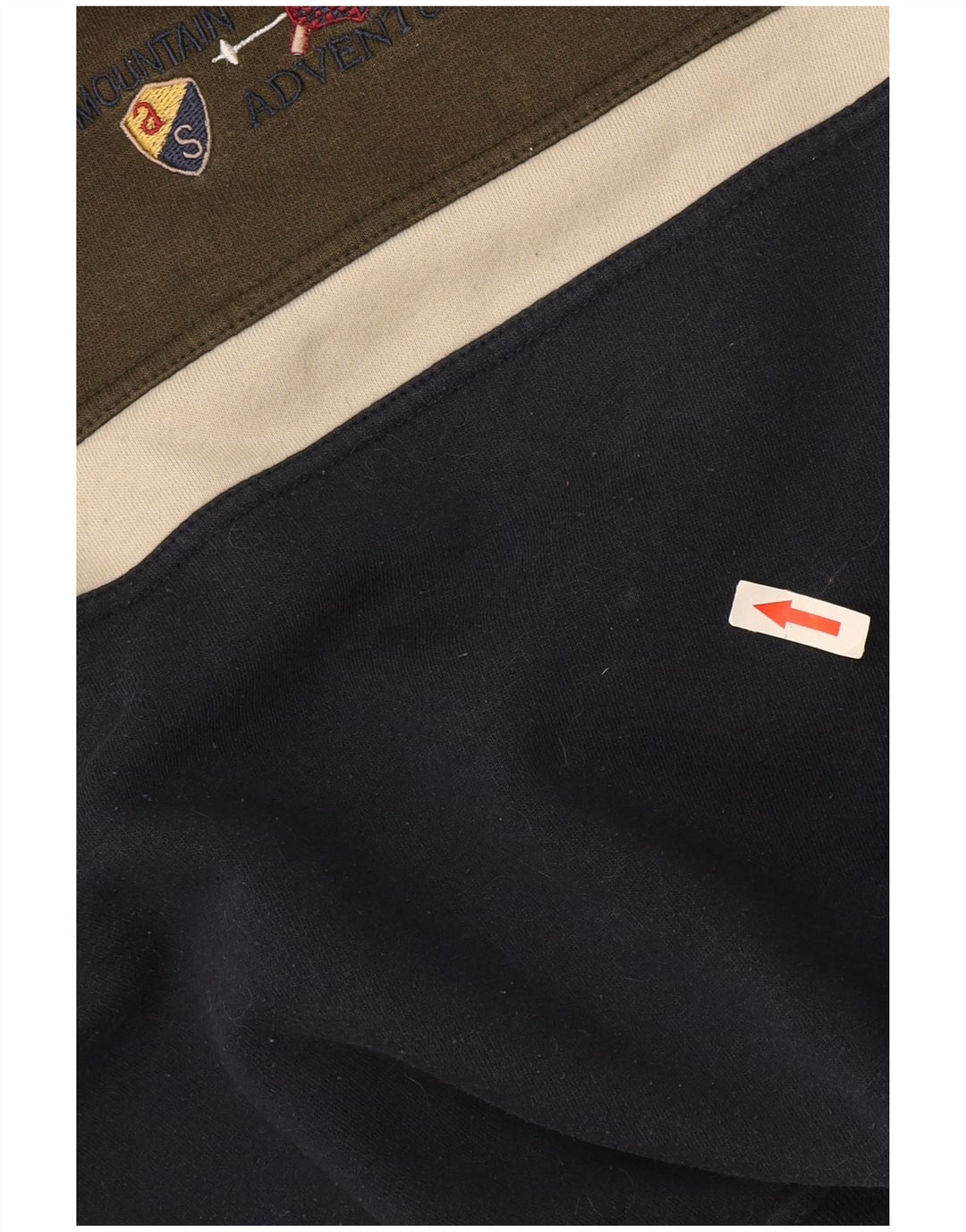 Canda grafisk sweatshirt til mænd, stor marineblå colourblock bomuld