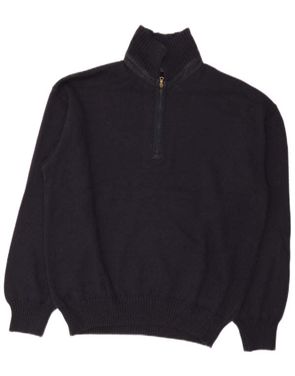 Paul & Shark Herre BRETAGNE Zip Neck Sweater Sweater Large Navy Blue Wool