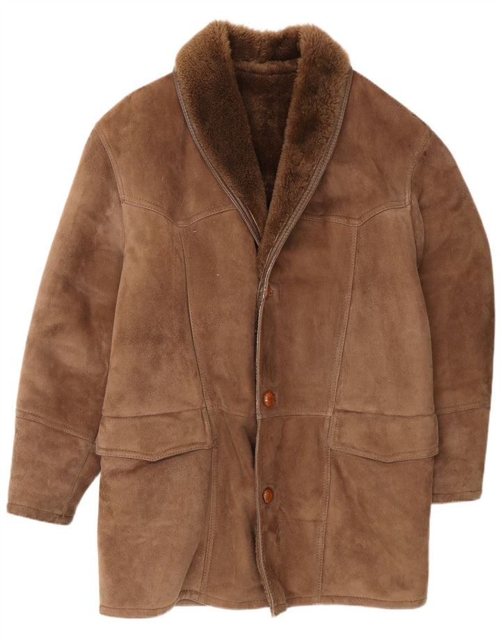 Carieri&Carieri Herre Shearling Overfrakke IT 46 Lille Brun