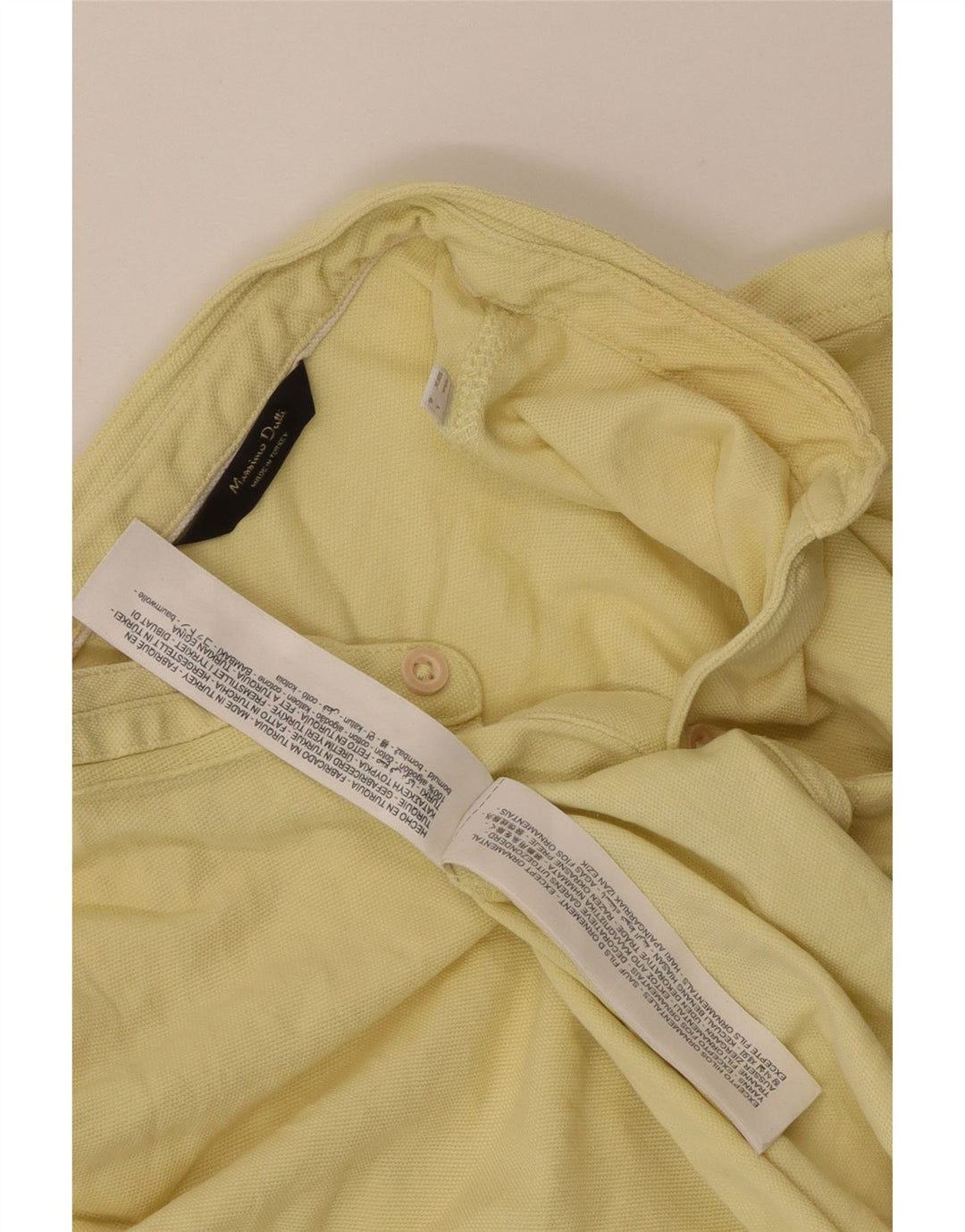 MASSIMO DUTTI Herre poloshirt Stor gul bomuld