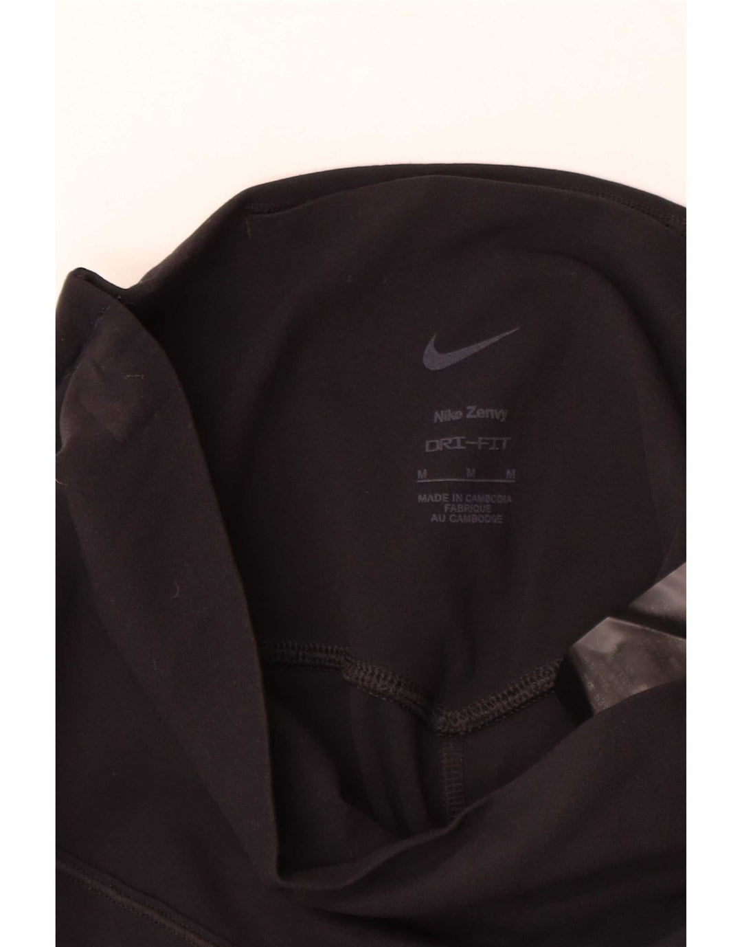 Nike Dame Dri Fit Leggings UK 12 Medium Sort Nylon