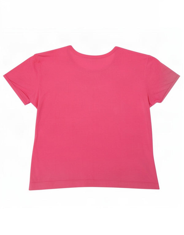 Gymnasium T-shirt top UK 18 XL Pink Viscose
