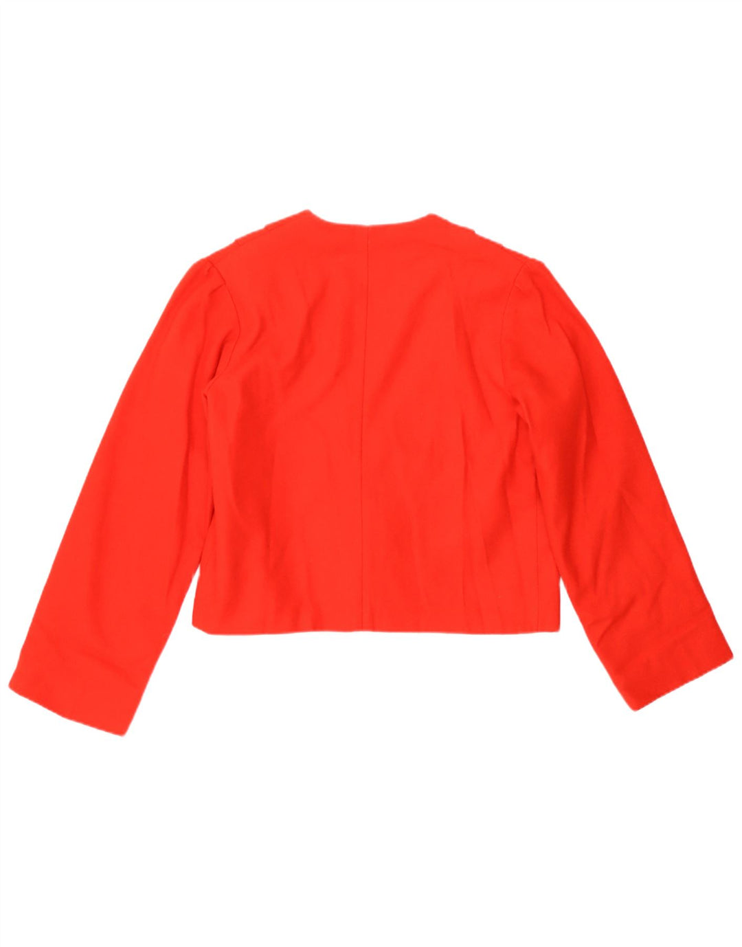 Vintage Dame 1 Knap Crop Blazer Jacket UK 8 Lille Rød