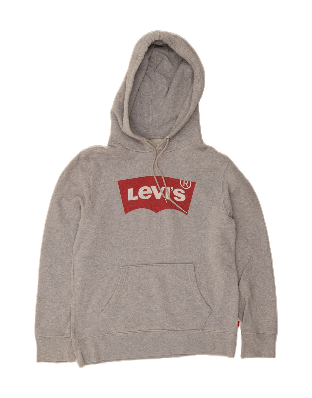 LEVI'S Mens Graphic Hoodie Jumper XS Grey Cotton Vintage Levi's and Second-Hand Levi's from Messina Hembry 