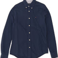 TOMMY HILFIGER Mens Custom Fit Shirt Small Navy Blue Cotton Vintage Tommy Hilfiger and Second-Hand Tommy Hilfiger from Messina Hembry 