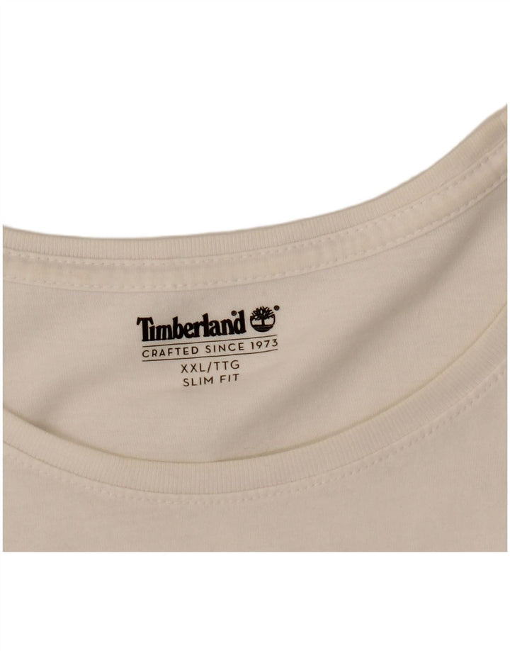 Timberland Herre Slim Fit T-Shirt Top 2XL Hvid
