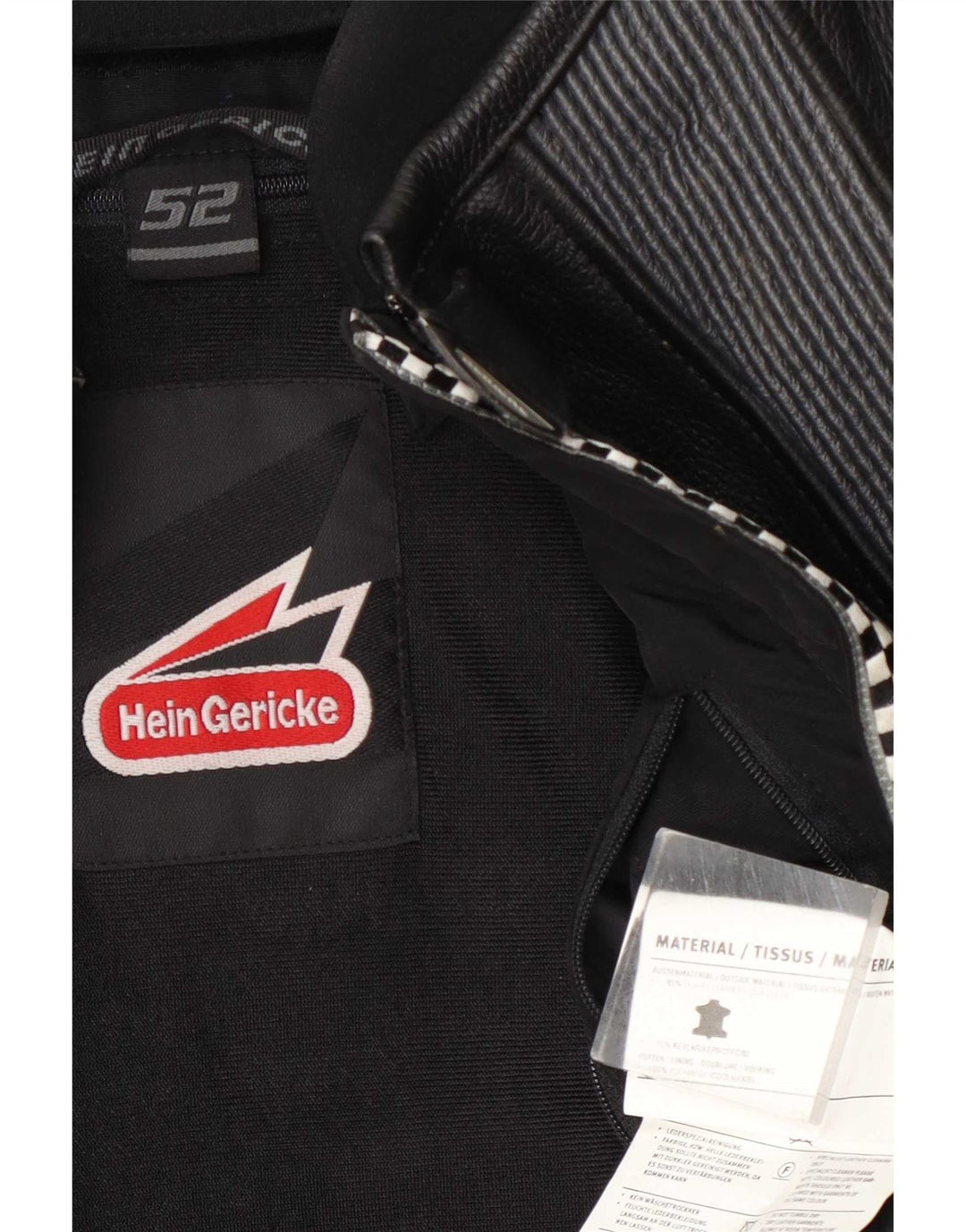 Hein Gericke Herre Graphic Læder Racer Jacket EU 52 Large Black