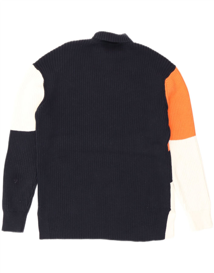 Marks & Spencer Dame Rullehals sweater UK 14 Medium Navy Blue