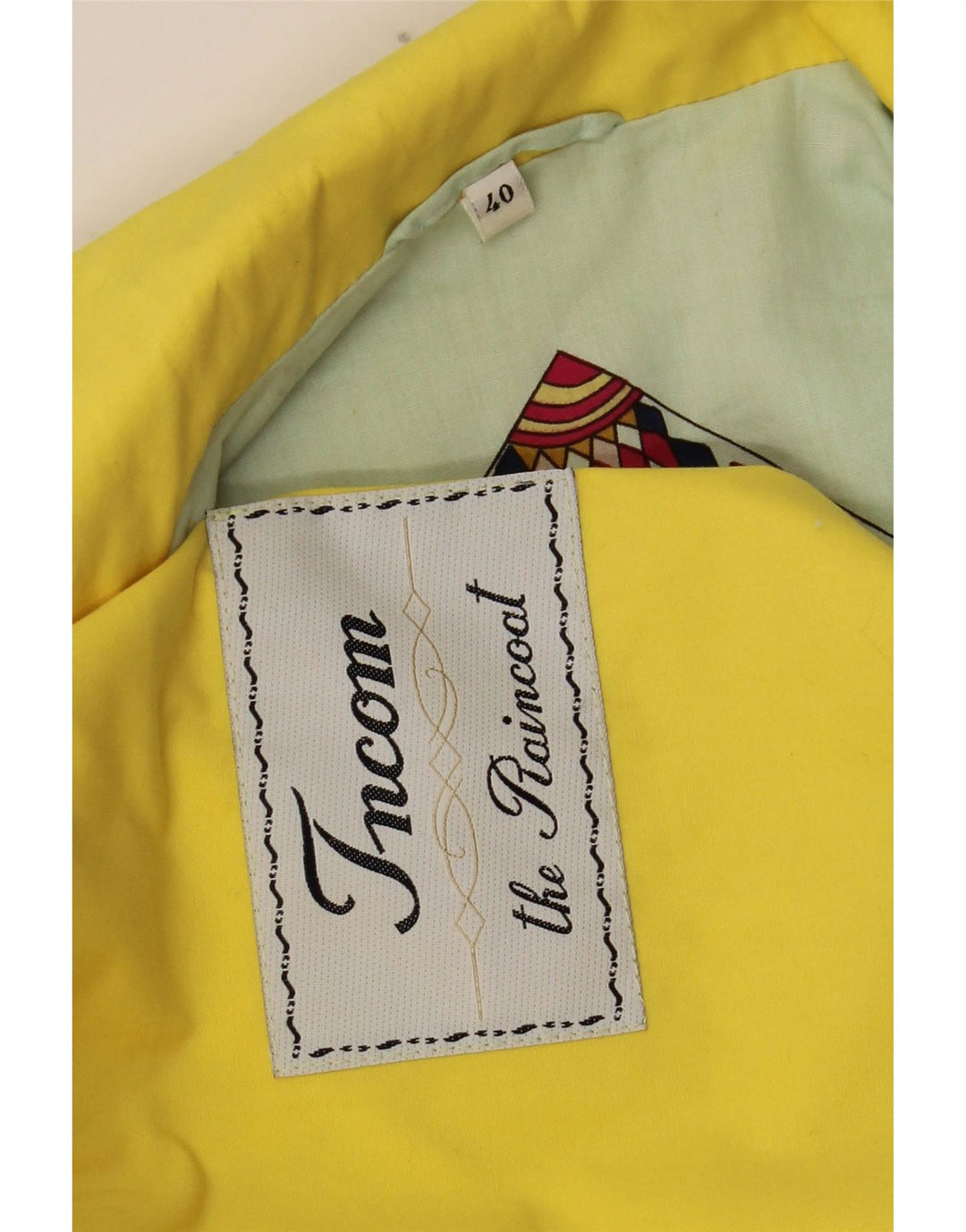 Incom Dame Oversized Regnfrakke IT 40 Lille Gul