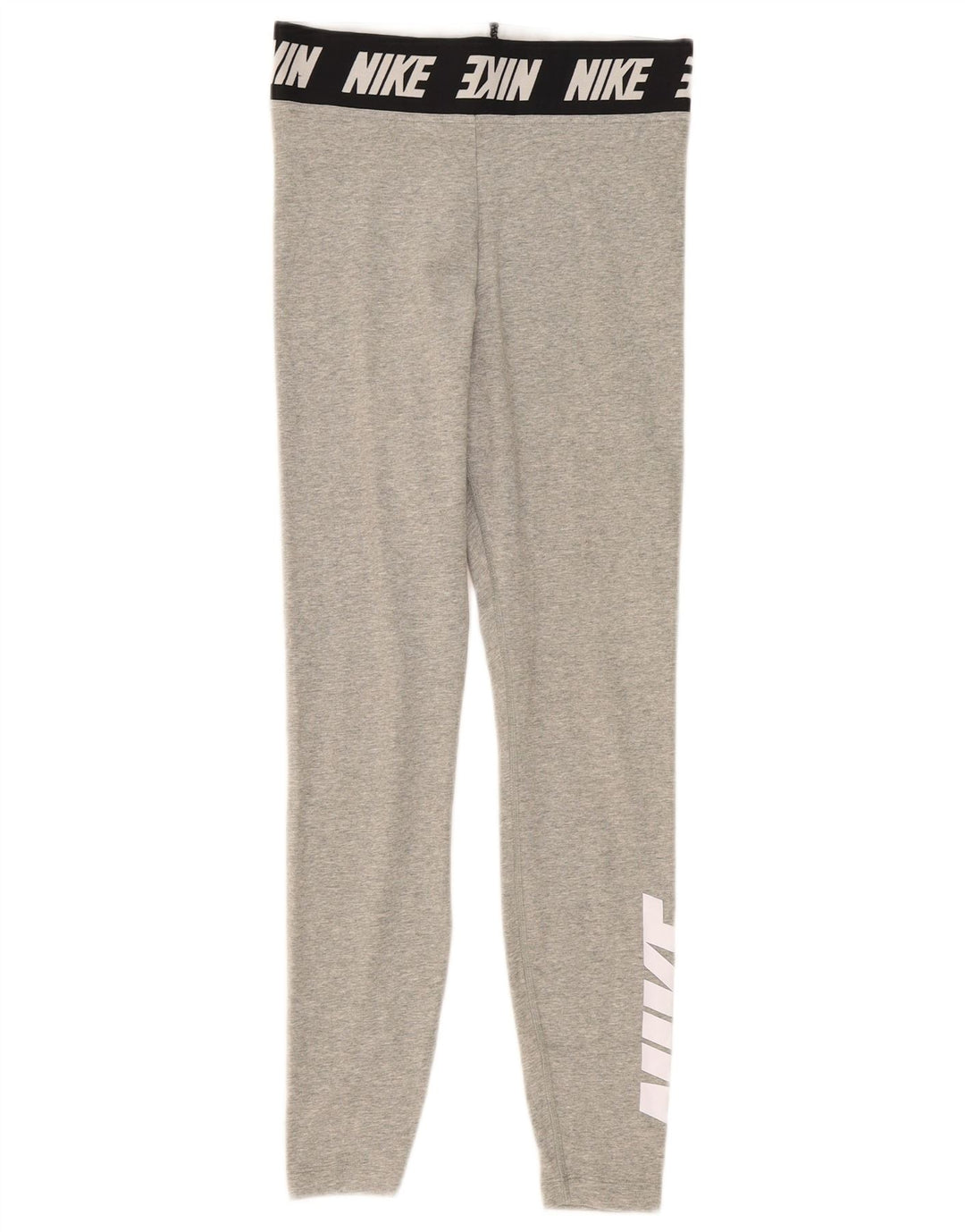 Nike Dame Grafiske Leggings UK 8 Small Grey Colourblock Bomuld
