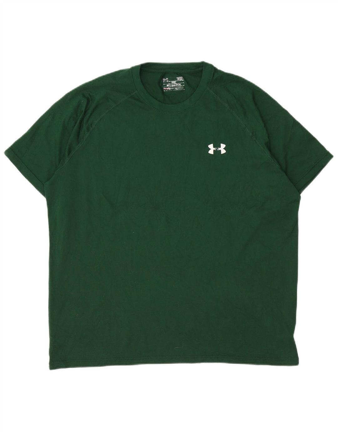 UNDER ARMOUR Herre Heat Gear T-Shirt Top Stor Grøn Polyester