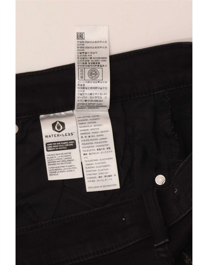 Levi's klassiske lige jeans til kvinder W32 L30 sort bomuld