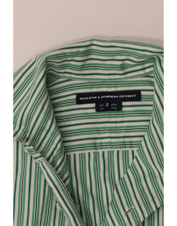 Ralph Lauren Dameskjorte US 8 Mellemgrøn stribet bomuld