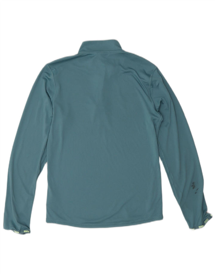 Puma Boys Zip Neck Pullover Træningsdragt Top 13-14 år Blå Polyester