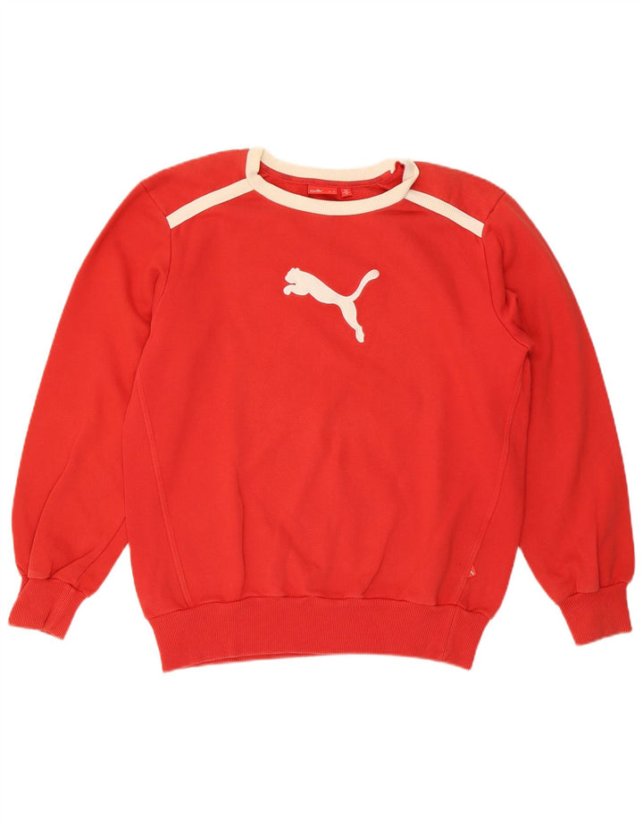 Puma Herre Grafisk Sweatshirt Jumper Lille Rød Colourblock