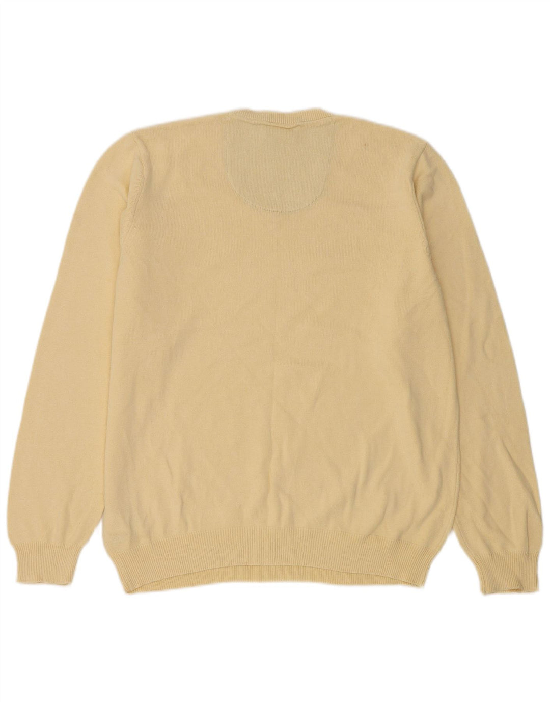 MARKS & SPENCER Herre Regular Fit V-hals sweater stor beige bomuld