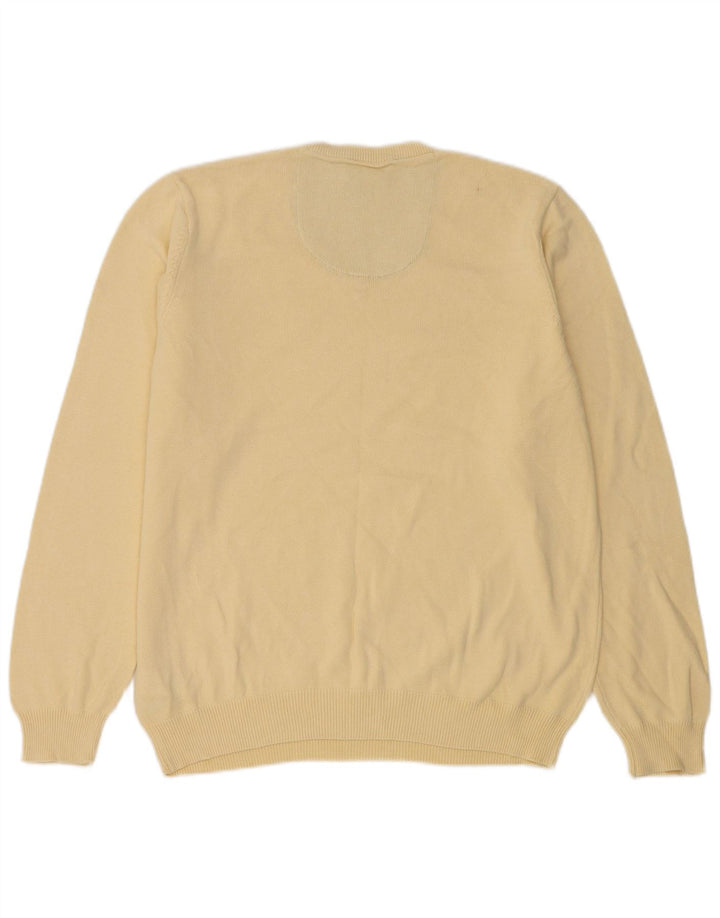 MARKS & SPENCER Herre Regular Fit V-hals sweater stor beige bomuld