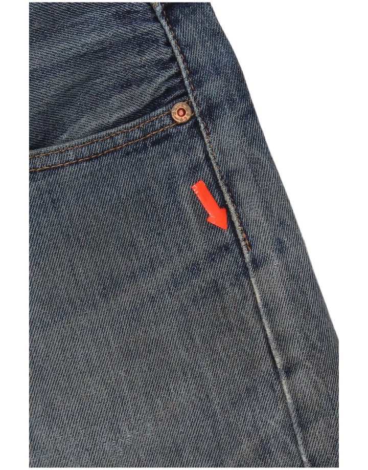 Levi's Herre 505 Distressed Straight Jeans W33 L30 Blå Bomuld
